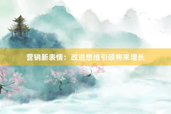营销新表情：改进想维引颈将来增长
